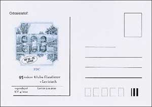 Promotional philatelic exhibition dedicated to the 95th anniversary of the club of philatelists in Levice