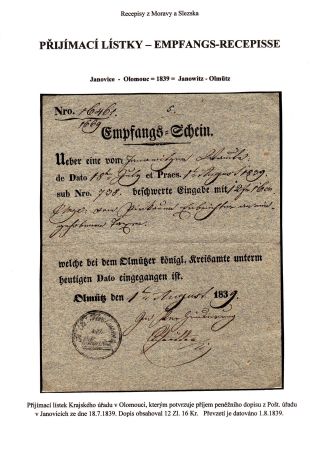 RECEIPTS FROM MORAVIA AND SILESIA – sheet 58