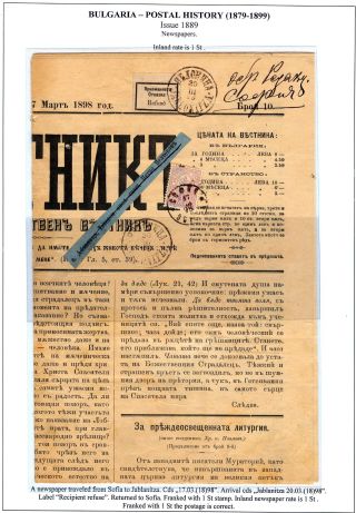 BULGARIEN: POSTGESCHICHTE 1879-1899 – Blatt 71