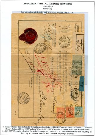 BULGARIEN: POSTGESCHICHTE 1879-1899 – Blatt 76
