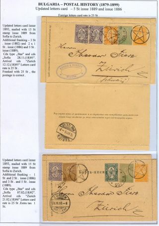 BULGARIEN: POSTGESCHICHTE 1879-1899 – Blatt 95
