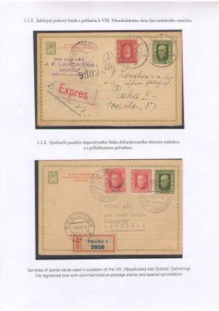 POSTKARTEN MIT WERTSTEMPEL T. G. MASARYK – Blatt 6