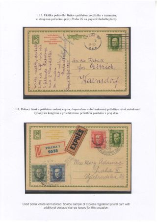 POSTKARTEN MIT WERTSTEMPEL T. G. MASARYK – Blatt 8
