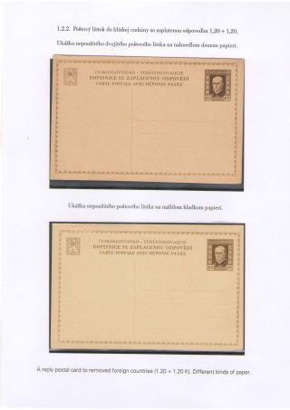 POSTKARTEN MIT WERTSTEMPEL T. G. MASARYK – Blatt 13