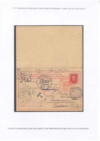 POSTKARTEN MIT WERTSTEMPEL T. G. MASARYK – Blatt 19