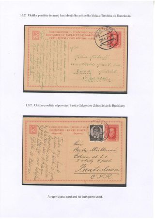 POSTKARTEN MIT WERTSTEMPEL T. G. MASARYK – Blatt 20