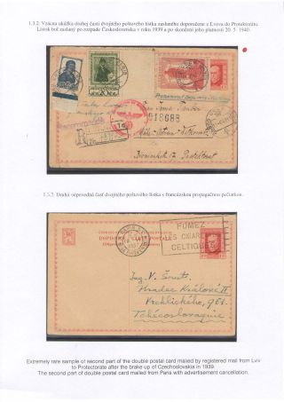 POSTKARTEN MIT WERTSTEMPEL T. G. MASARYK – Blatt 21