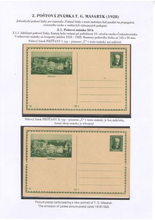 POSTKARTEN MIT WERTSTEMPEL T. G. MASARYK – Blatt 22