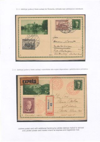 POSTKARTEN MIT WERTSTEMPEL T. G. MASARYK – Blatt 23