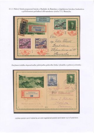 POSTKARTEN MIT WERTSTEMPEL T. G. MASARYK – Blatt 24