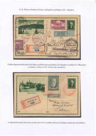 POSTKARTEN MIT WERTSTEMPEL T. G. MASARYK – Blatt 26