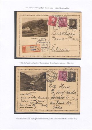 POSTKARTEN MIT WERTSTEMPEL T. G. MASARYK – Blatt 42