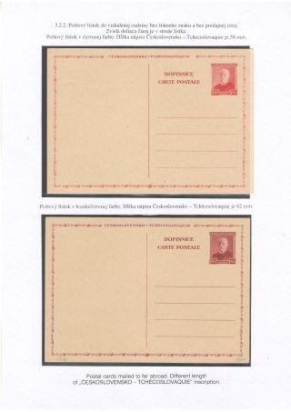 POSTKARTEN MIT WERTSTEMPEL T. G. MASARYK – Blatt 54