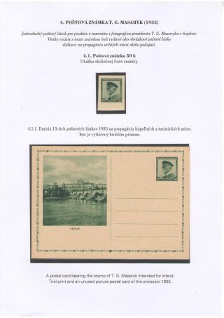 POSTKARTEN MIT WERTSTEMPEL T. G. MASARYK – Blatt 60