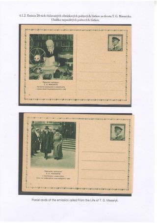POSTKARTEN MIT WERTSTEMPEL T. G. MASARYK – Blatt 63