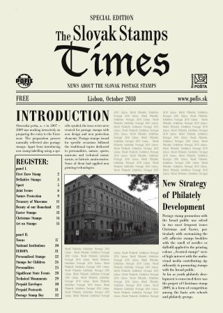 THE SLOVAK STAMPS "TIMES" - NEWS ABOUT THE SLOVAK POSTAGE STAMPS – sheet 1