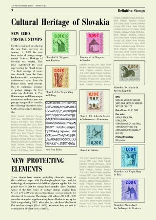 THE SLOVAK STAMPS "TIMES" - NEWS ABOUT THE SLOVAK POSTAGE STAMPS – sheet 3
