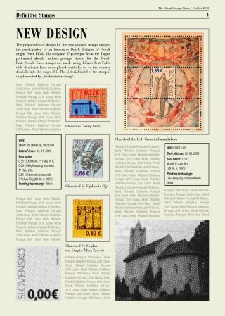 THE SLOVAK STAMPS "TIMES" - NEWS ABOUT THE SLOVAK POSTAGE STAMPS – sheet 4