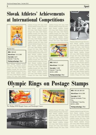 THE SLOVAK STAMPS "TIMES" - NEWS ABOUT THE SLOVAK POSTAGE STAMPS – sheet 5