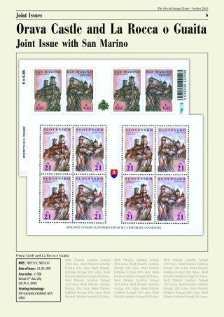 THE SLOVAK STAMPS "TIMES" - NEWS ABOUT THE SLOVAK POSTAGE STAMPS – sheet 6