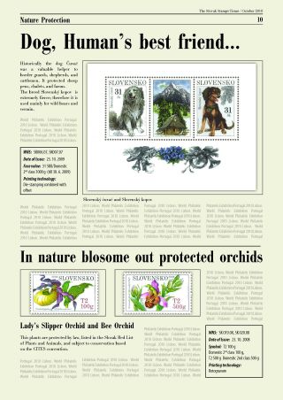 THE SLOVAK STAMPS "TIMES" - NEWS ABOUT THE SLOVAK POSTAGE STAMPS – sheet 10