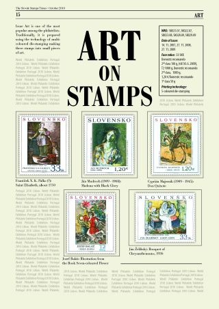 THE SLOVAK STAMPS "TIMES" - NEWS ABOUT THE SLOVAK POSTAGE STAMPS – sheet 15