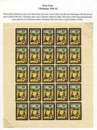 BRITISCH-INDIEN: CHRISTMAS-VERSCHLUSSMARKEN 1941-1947 – Blatt 2
