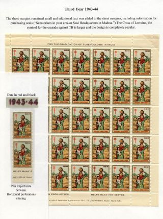 BRITISCH-INDIEN: CHRISTMAS-VERSCHLUSSMARKEN 1941-1947 – Blatt 6