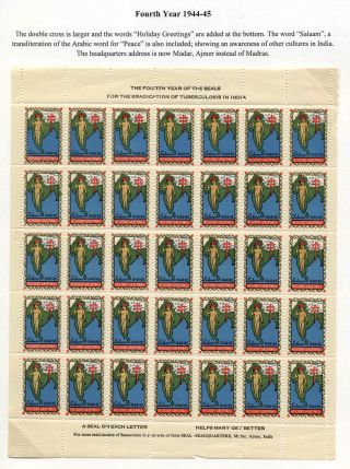 BRITISCH-INDIEN: CHRISTMAS-VERSCHLUSSMARKEN 1941-1947 – Blatt 10