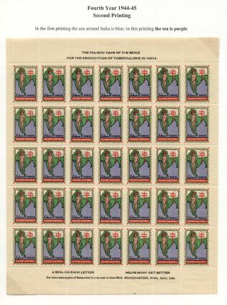 BRITISCH-INDIEN: CHRISTMAS-VERSCHLUSSMARKEN 1941-1947 – Blatt 11