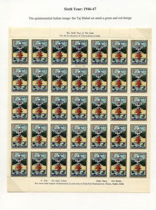 BRITISCH-INDIEN: CHRISTMAS-VERSCHLUSSMARKEN 1941-1947 – Blatt 14