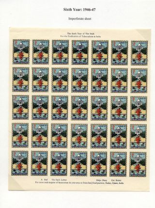BRITISCH-INDIEN: CHRISTMAS-VERSCHLUSSMARKEN 1941-1947 – Blatt 15