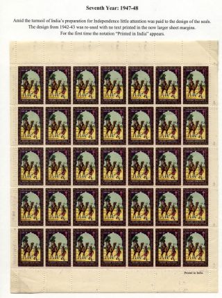 BRITISCH-INDIEN: CHRISTMAS-VERSCHLUSSMARKEN 1941-1947 – Blatt 16