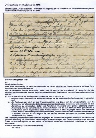 POSTAGE FREE LABELS "FREI IT. AVERS. Nr. 8" – sheet 27