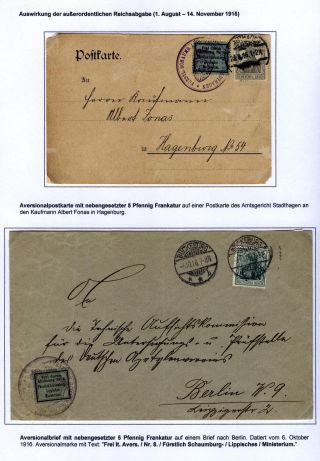 POSTAGE FREE LABELS "FREI IT. AVERS. Nr. 8" – sheet 54