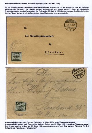 POSTAGE FREE LABELS "FREI IT. AVERS. Nr. 8" – sheet 65