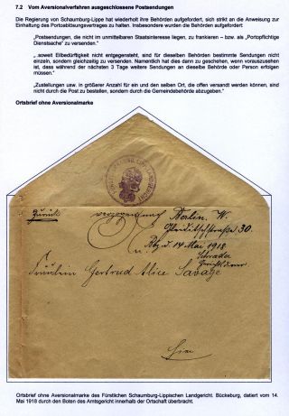 POSTAGE FREE LABELS "FREI IT. AVERS. Nr. 8" – sheet 67