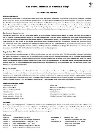 DIE POSTGESCHICHTE DER ÖSTERREICHISCHEN KRIEGSMARINE – Blatt 1
