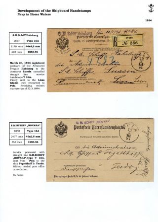 DIE POSTGESCHICHTE DER ÖSTERREICHISCHEN KRIEGSMARINE – Blatt 91