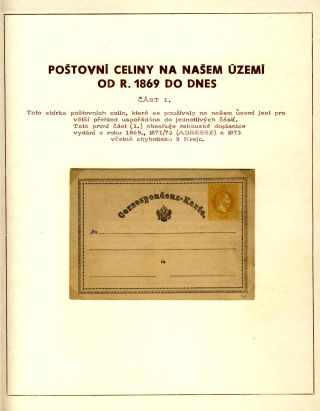 CELINY NA ČESKÉM ÚZEMÍ 1869-1918 – list 1
