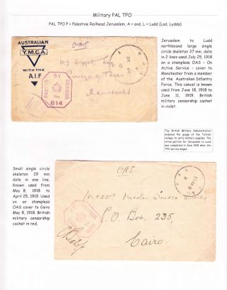 BAHNPOSTSTEMPEL JAFFA JERUSALEM – Blatt 7