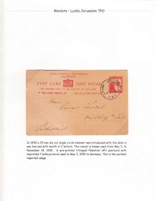 BAHNPOSTSTEMPEL JAFFA JERUSALEM – Blatt 15