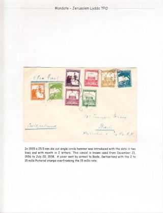 BAHNPOSTSTEMPEL JAFFA JERUSALEM – Blatt 16