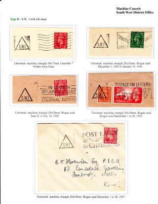 DREIECKSTEMPELN AUS LONDON – Blatt 96