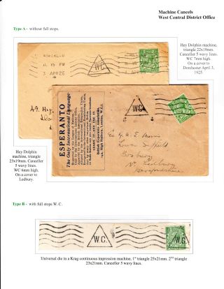 DREIECKSTEMPELN AUS LONDON – Blatt 112