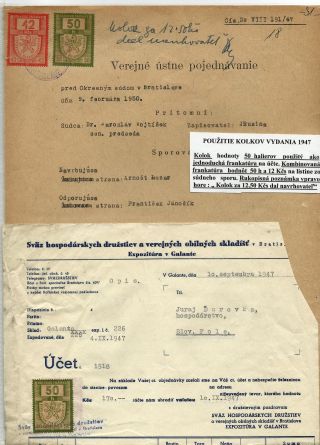 TSCHECHOSLOWAKEI: STEMPELMARKEN AUSGABE 1947 – Blatt 2