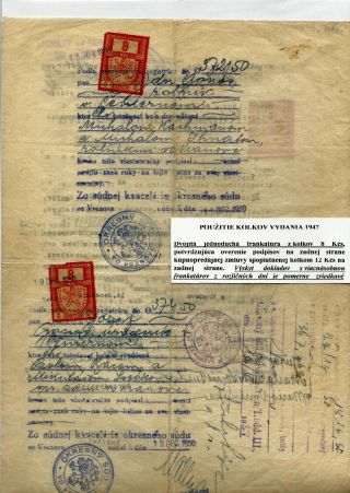 TSCHECHOSLOWAKEI: STEMPELMARKEN AUSGABE 1947 – Blatt 9
