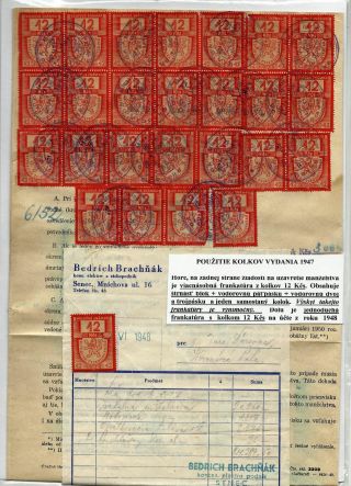 TSCHECHOSLOWAKEI: STEMPELMARKEN AUSGABE 1947 – Blatt 11