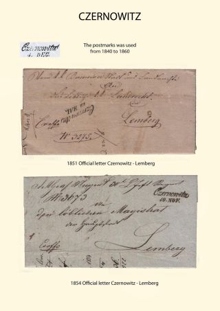 POSTGESCHICHTE VON NORD BUKOWINA – Blatt 3