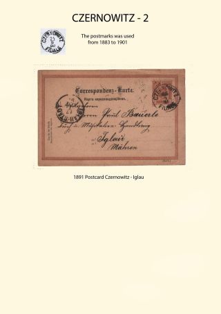 POSTGESCHICHTE VON NORD BUKOWINA – Blatt 27